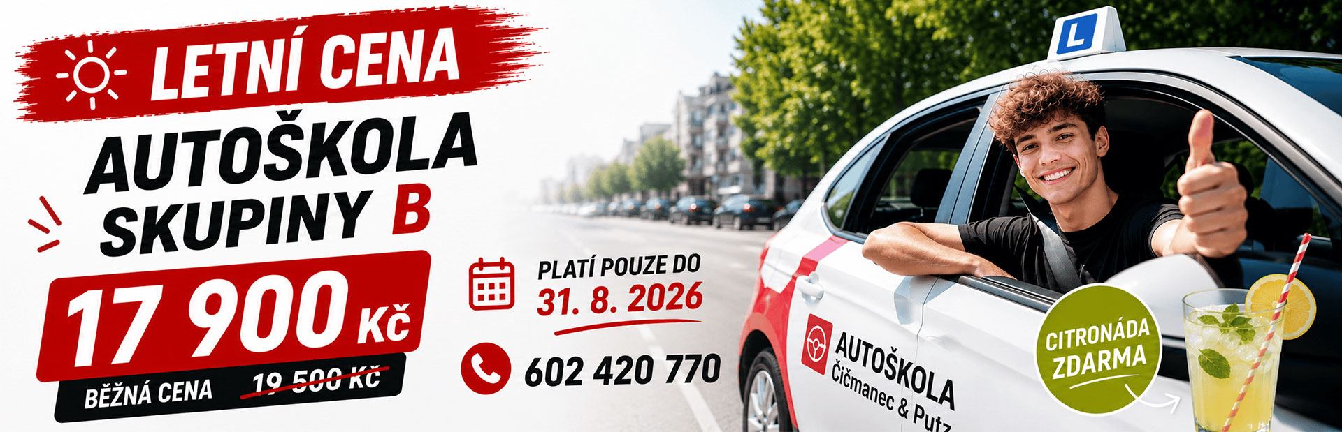 Autoškola Čičmanec - letní cena - skupina B